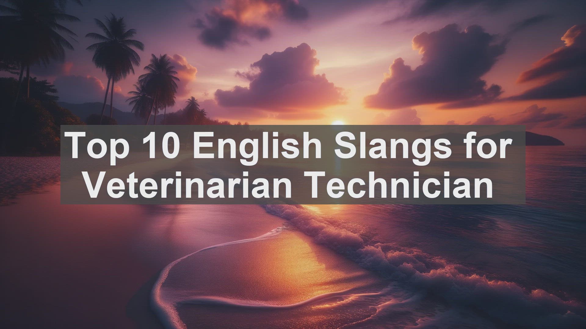 'Video thumbnail for Top 10 English Slangs for Veterinarian Technician'