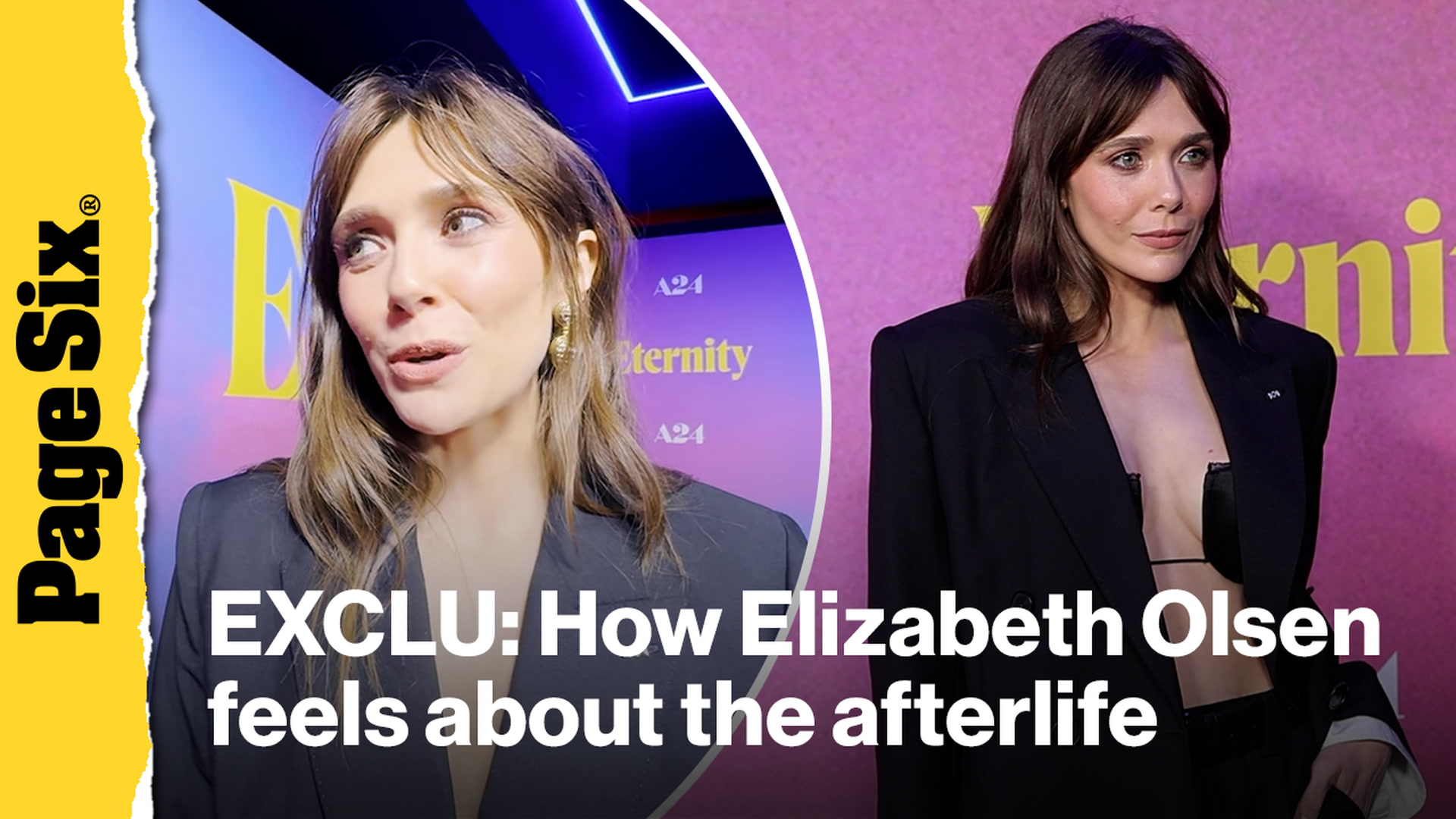 Video thumbnail for How Elizabeth Olsen feels about the afterlife amid 'Eternity' release