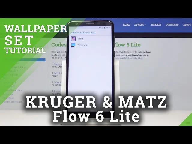 Video thumbnail for How to Change Wallpaper in KRUGER & MATZ Flow 6 Lite - Update Home & Lock Screen Style