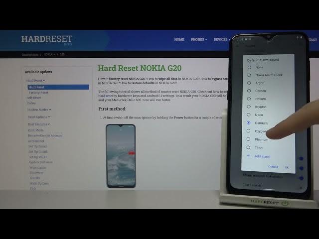Video thumbnail for Alarm Tones on  NOKIA G20 – Available Sounds of Alarms