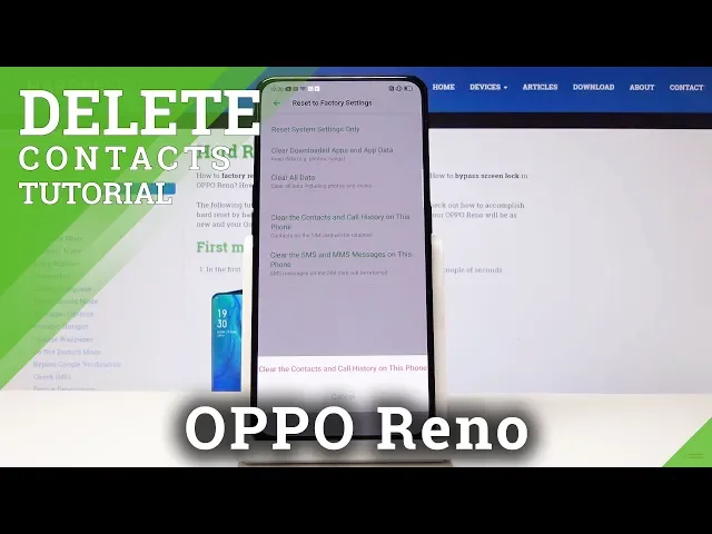Video thumbnail for How to Clean Delete Contacts in Oppo Reno - Clear Call History