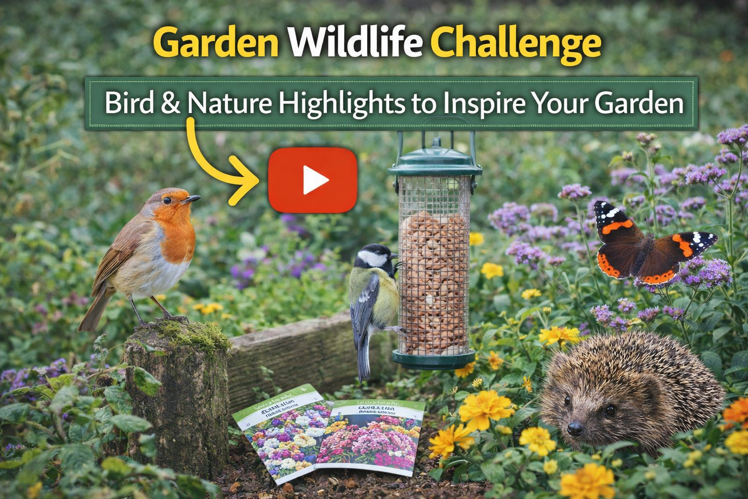 Video thumbnail for Garden Wildlife Challenge | Bird & Nature Highlights to Inspire Your Garden