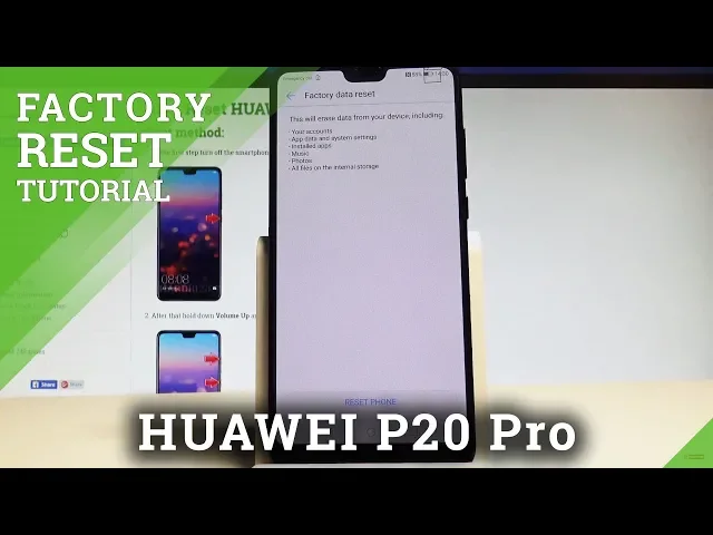 Video thumbnail for How to Factory Reset HUAWEI P20 Pro - Wipe Data / Restore EMUI |HardReset.Info