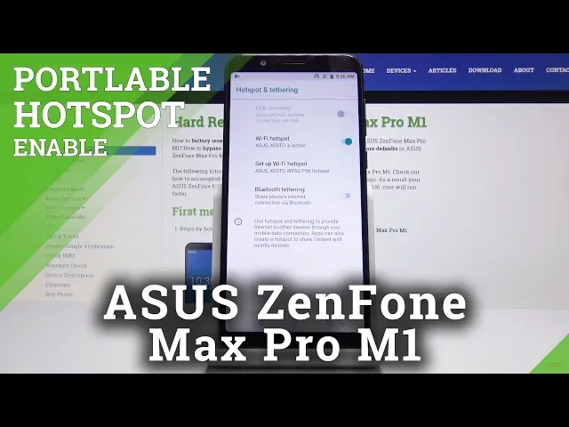 Video thumbnail for Portable Hotspot  ASUS ZenFone Max Pro M1 - Share Mobile Data