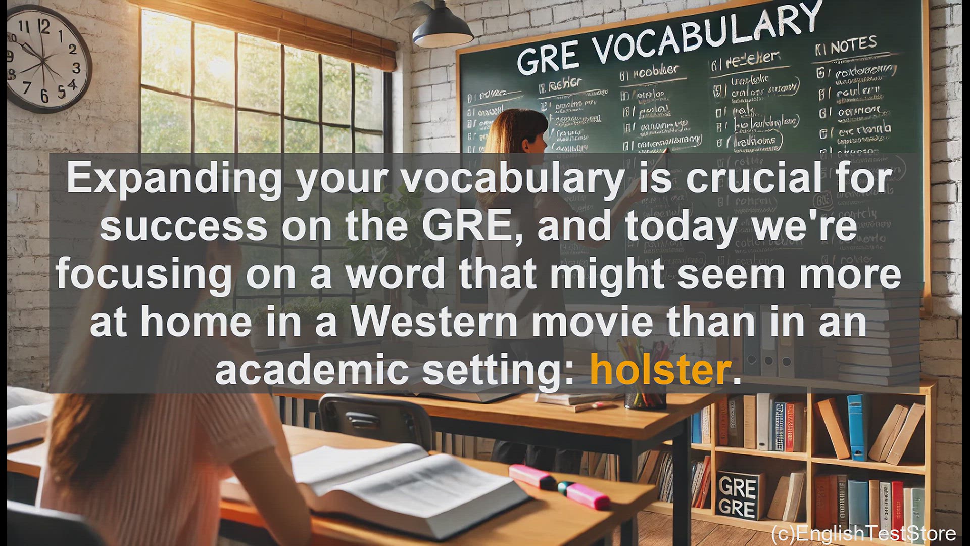 'Video thumbnail for GRE Vocabulary Lesson: Mastering the Versatile Word 'Holster' for GRE Success'