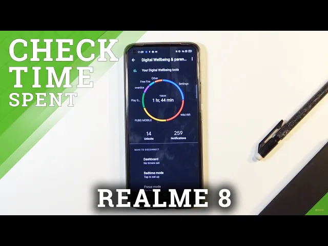 Video thumbnail for How to Check Total Screen Time on REALME 8 - Display Time Statistics