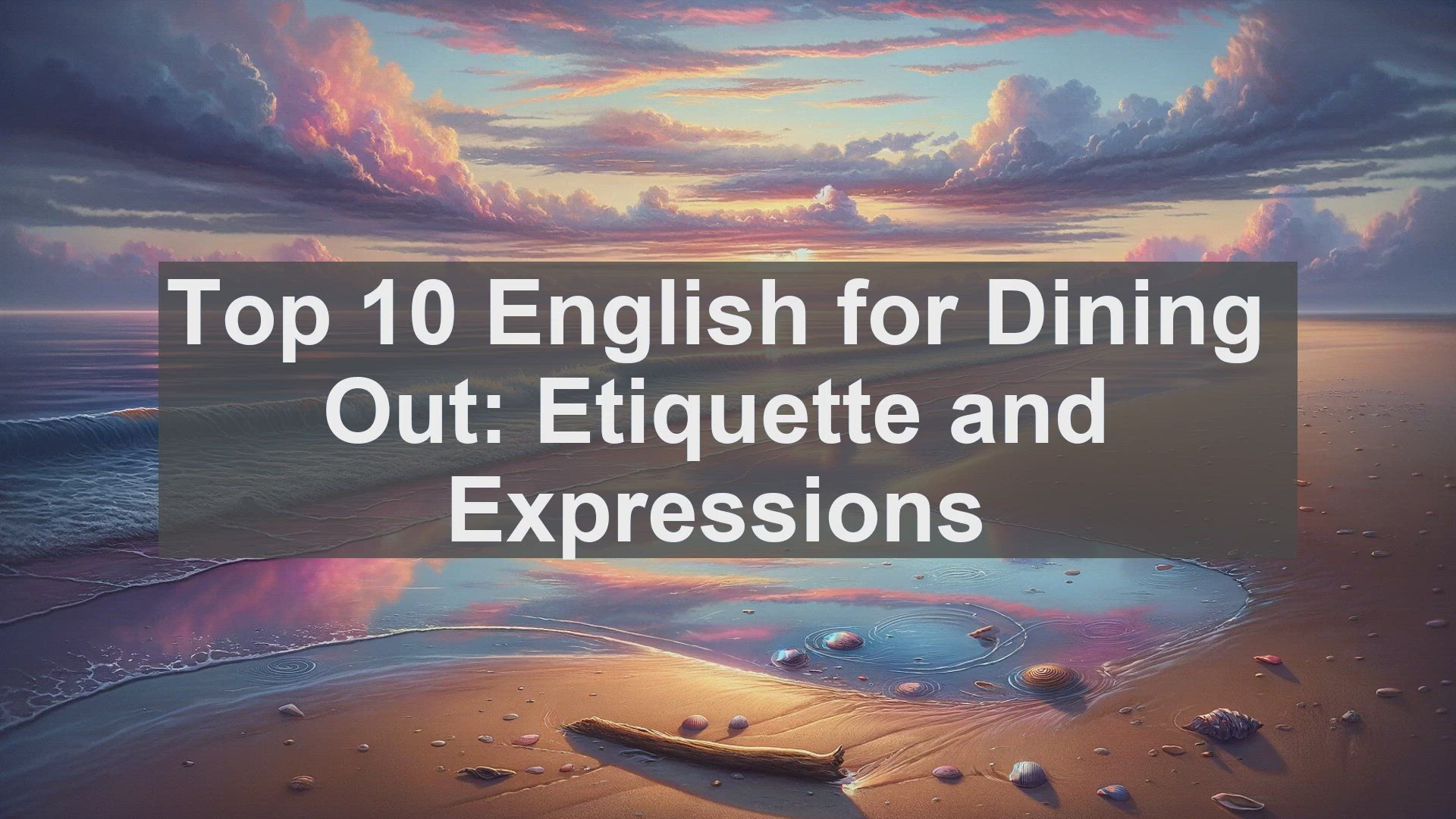 'Video thumbnail for Top 10 English for Dining Out Etiquette and Expressions'