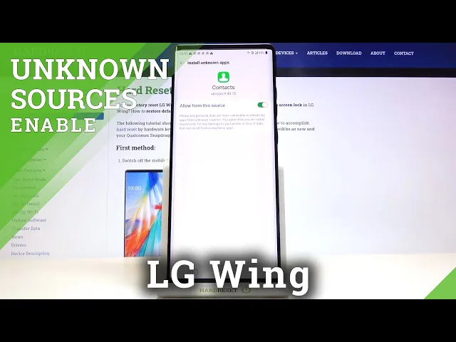 Video thumbnail for How to Allow LG Wing to Install Apps From Unknown Sources – Download Apps from Unknown Sources