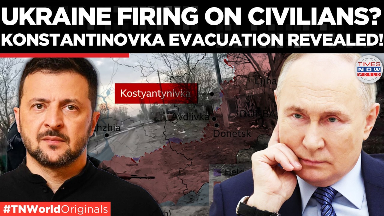 Video thumbnail for KONSTANTINOVKA EXODUS: Russia Evacuates Civilians, Claims Ukraine Fires on Civilians