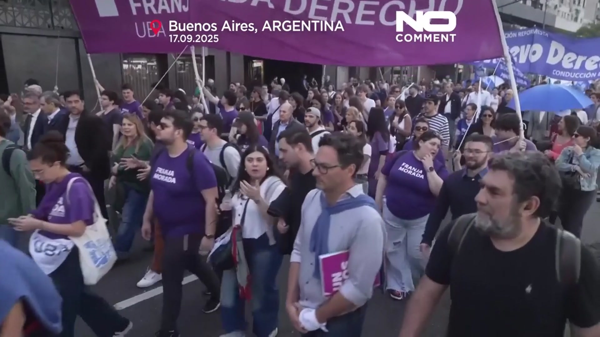 'Video thumbnail for Congress rejects Milei vetoes as thousands rally outside in Buenos Aires'