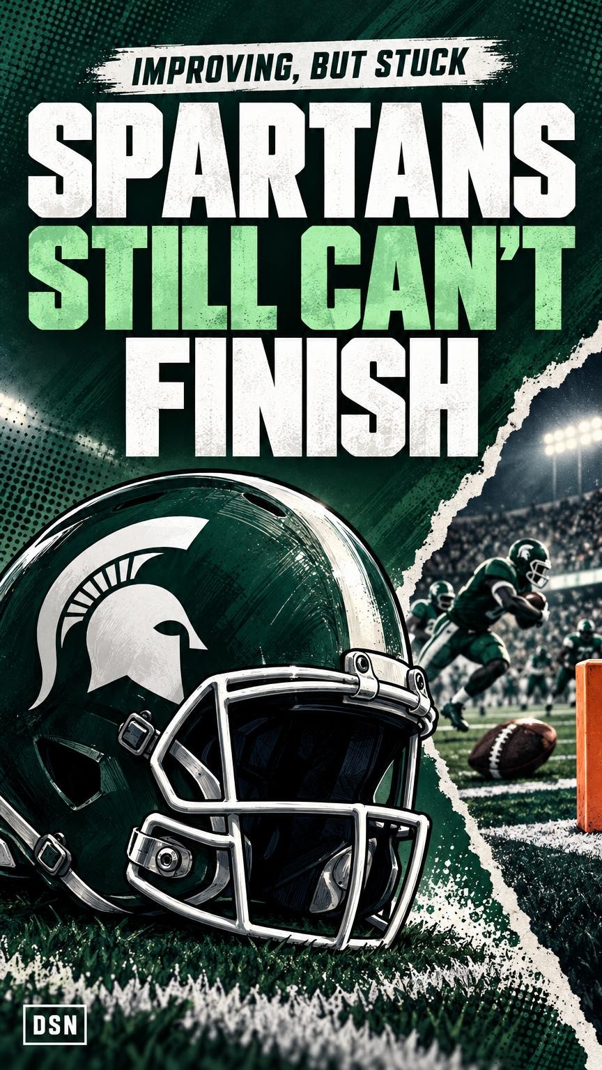 Video thumbnail for Michigan State is improved, but it still can't finish games
