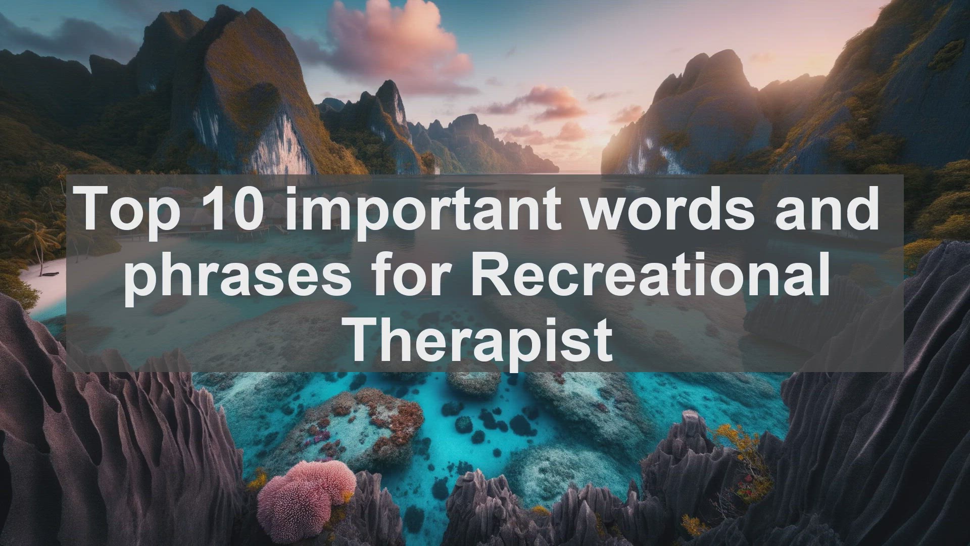 'Video thumbnail for Top 10 important words and phrases for Recreational Therapist'