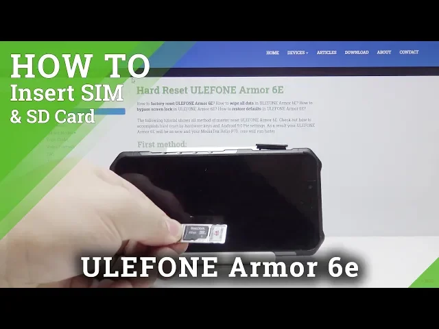 Video thumbnail for How to Insert Nano SIM and Micro SD in ULEFONE Armor 6E - Install Cards