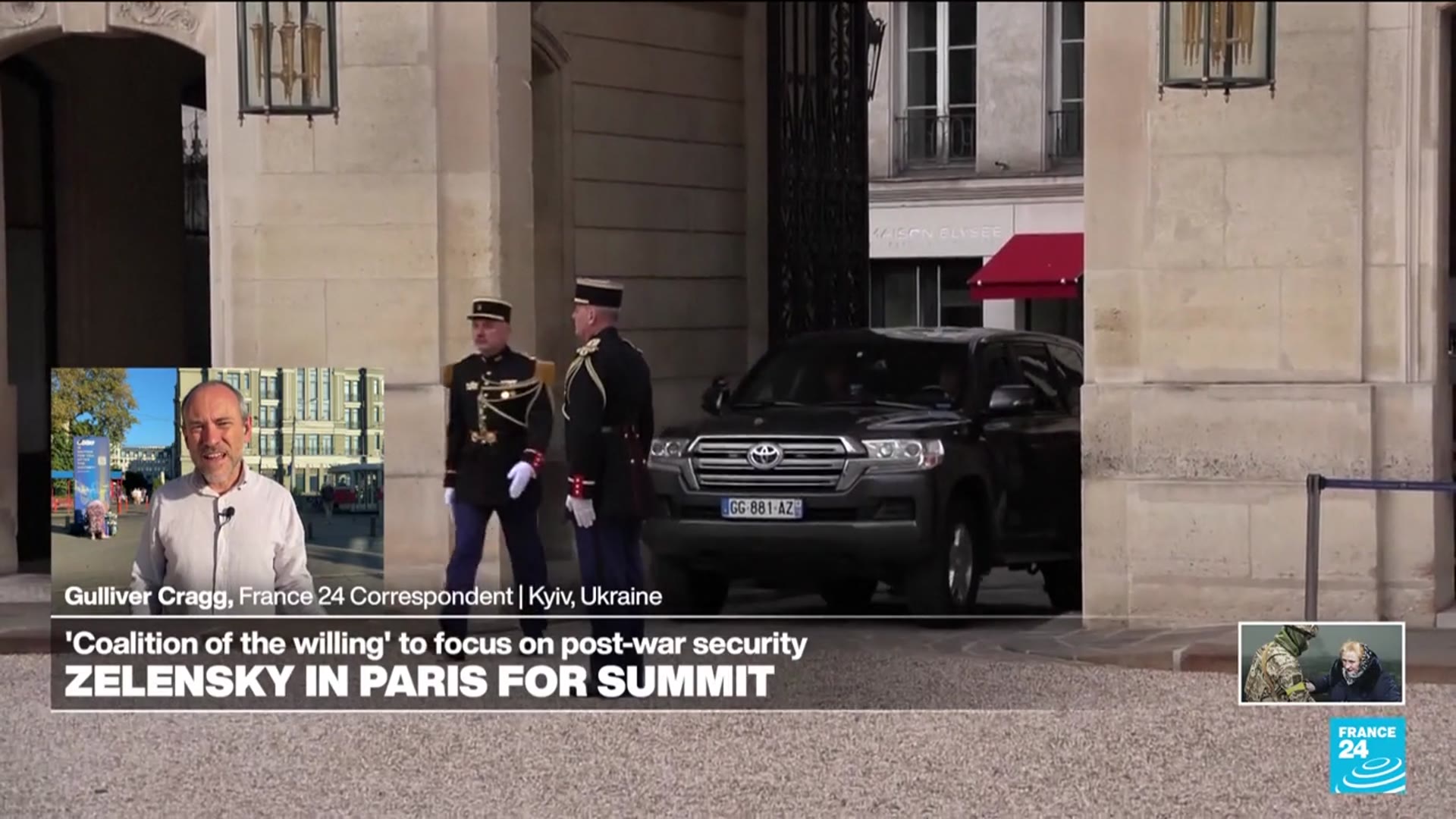 'Video thumbnail for Ukraine seeks security guarantees at 'coalition of the willing' meeting in Paris'