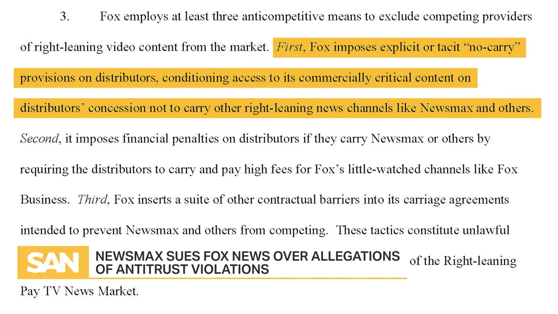 'Video thumbnail for Judge dismisses Newsmax lawsuit against Fox News, but it won’t be the end'