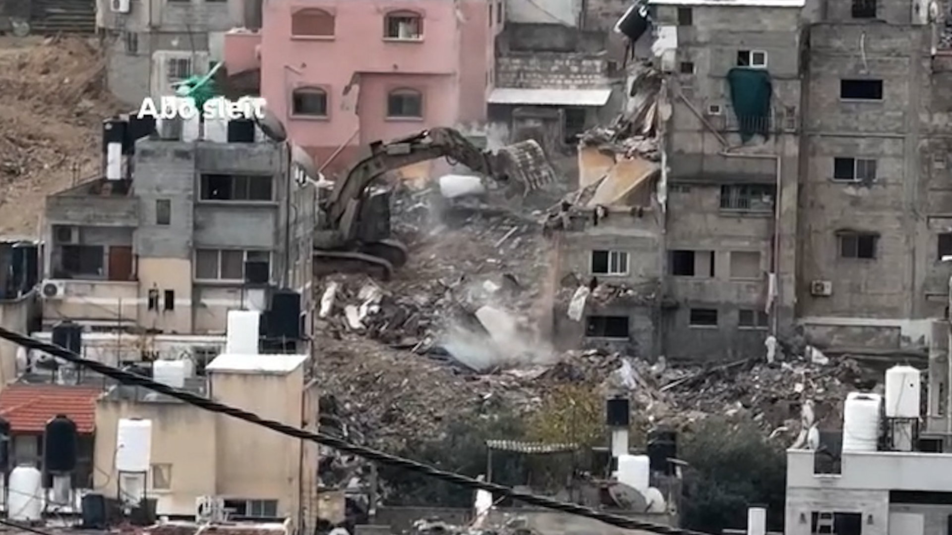 Video thumbnail for Israel begins demolition of Palestinian homes in Nur Shams camp