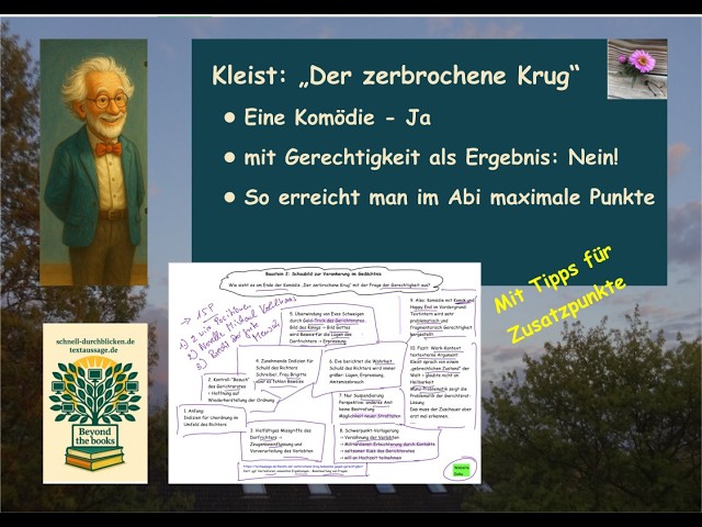 Video thumbnail for Abi max. Punkte: Kleist, "Krug" = Komödie, kein Gerechtigkeitsstück, mit Tipps für Zusatzpunkte
