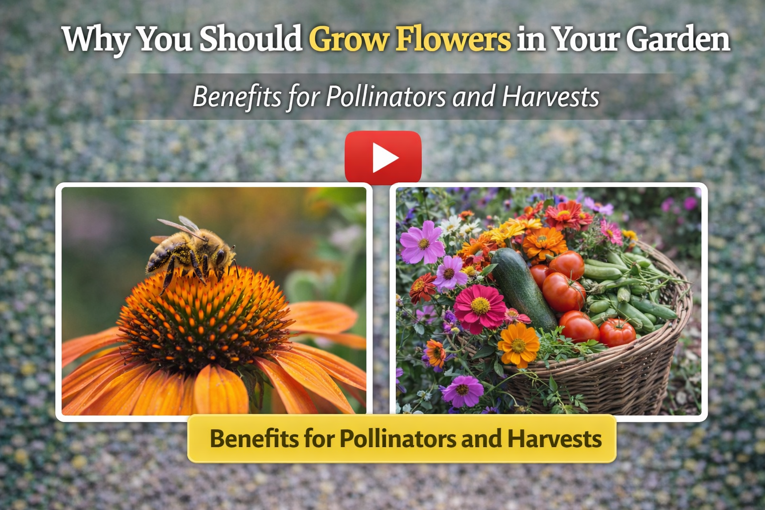 Video thumbnail for Why You Should Grow Flowers in Your Garden | Benefits for Pollinators and Harvests