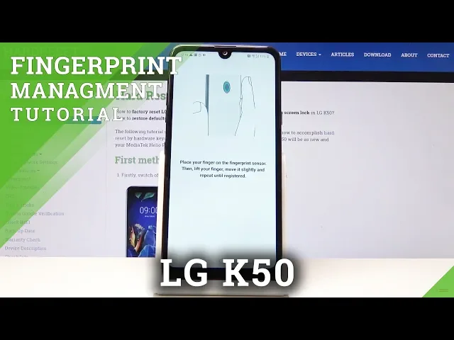 Video thumbnail for How to Add Fingerprint in LG K50 - Set Up Screen Lock