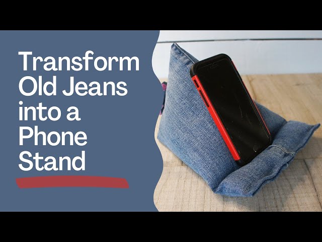 'Video thumbnail for Easy to Sew Phone / Tablet stand from Old Jeans - Quick Make'