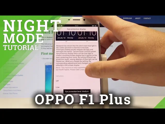 Video thumbnail for How to Turn On Eye Protection in OPPO F1 Plus - Enable Night Reading Mode