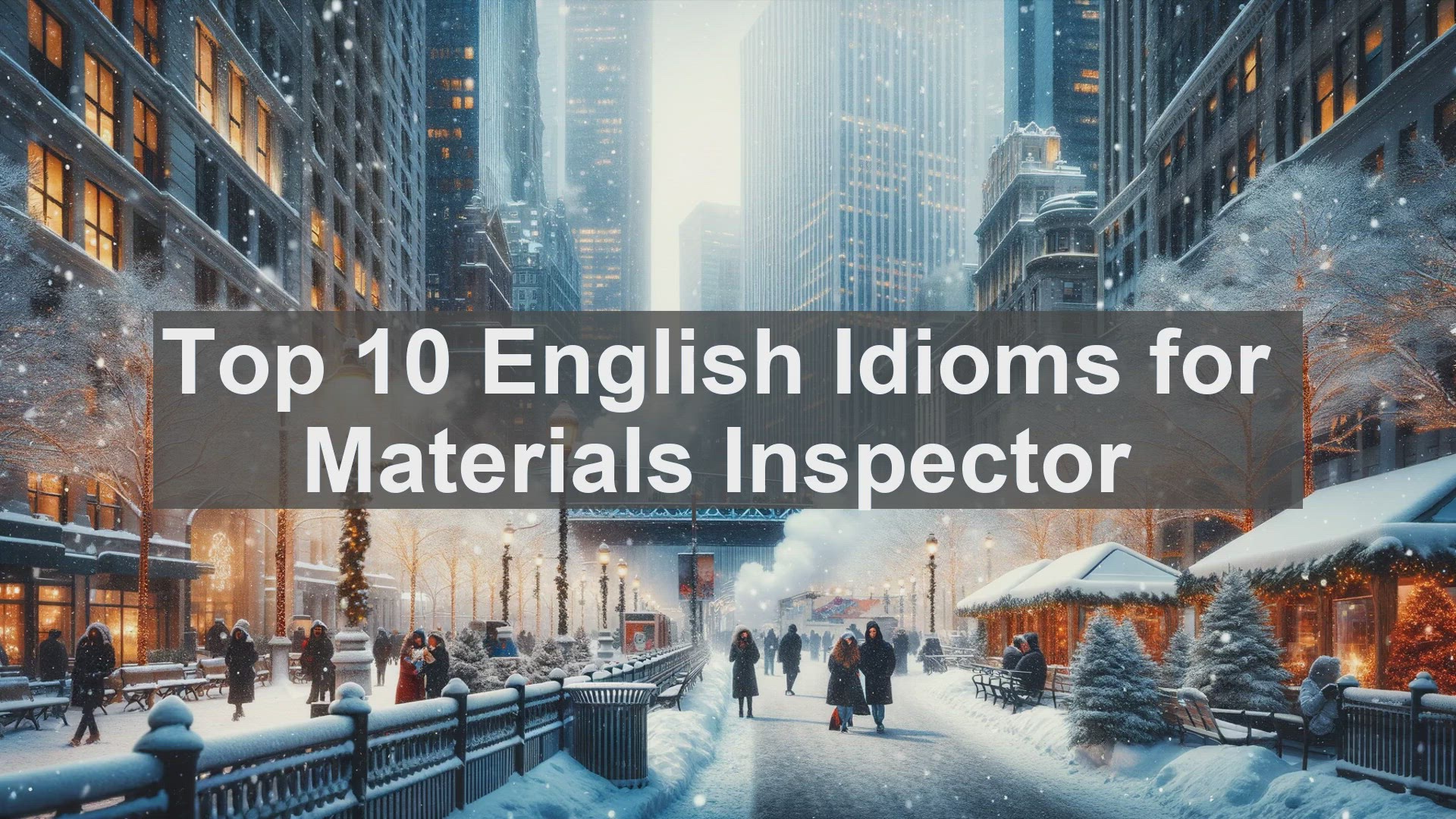 'Video thumbnail for Top 10 English Idioms for Materials Inspector'