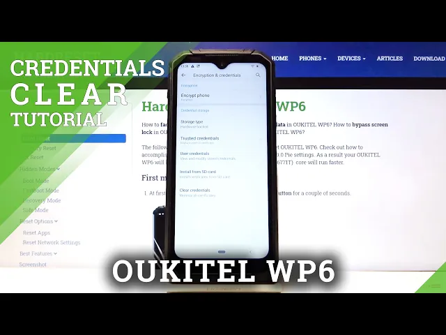 Video thumbnail for How to Clear Credentials in OUKITEL WP6 – Remove Credentials Content