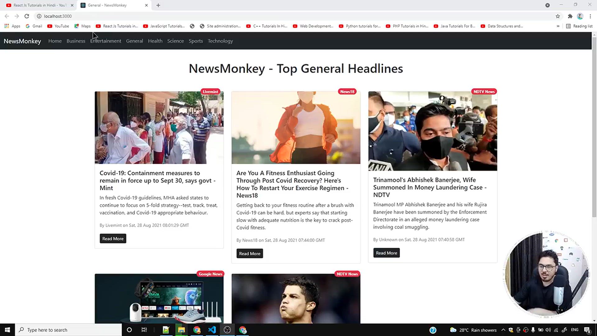 'Video thumbnail for Adding a top loading bar to NewsMonkey _ Complete React Course in Hindi #36'