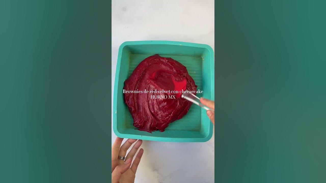 Video thumbnail for Brownies de red velvet con cheesecake receta Horno MX #shorts #receta #sanvalentin #brownies