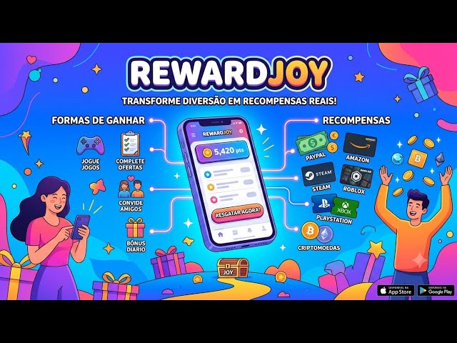 Video thumbnail for REWARDJOY  GANHE E SAQUE PELO PIX TRABALHANDO NA INTERNET (CLICANDO EM SITES) 2026