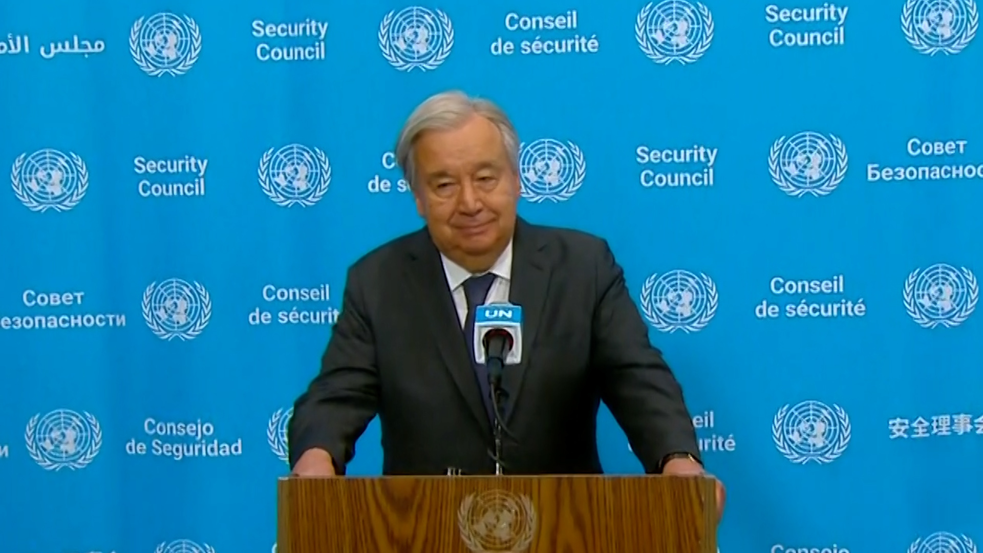 Video thumbnail for UN chief Antonio Guterres says talks on Iran war likely to restart