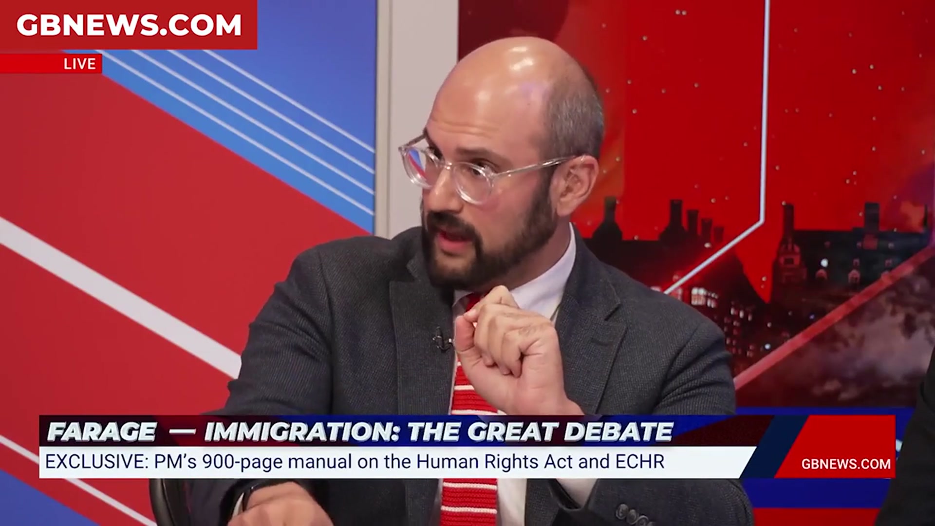 'Video thumbnail for Lawyer delivers withering ECHR verdict during GB News immigration showdown: 'Bunch of human rights zealots!''