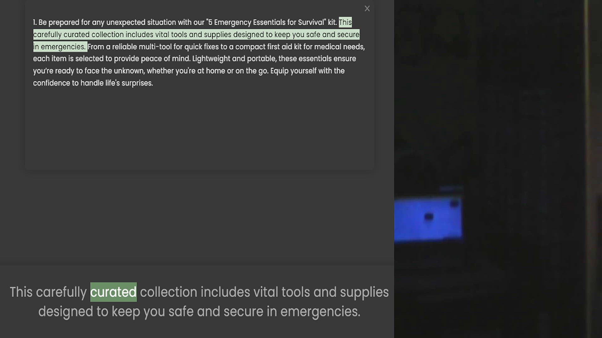 Video thumbnail for 1. Be prepared for any unexpected situation with our 5 Emergency Essentials for Survival kit. This carefully curated collection includes vital tools and supplies designed to keep you safe and secure in emergencies. From a reliable multi-t