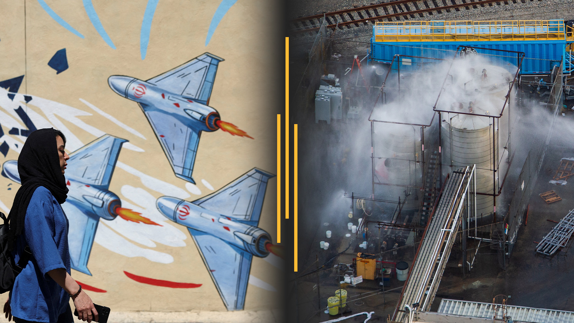 Video thumbnail for US strikes Iran again; California chemical threat keeps thousands out