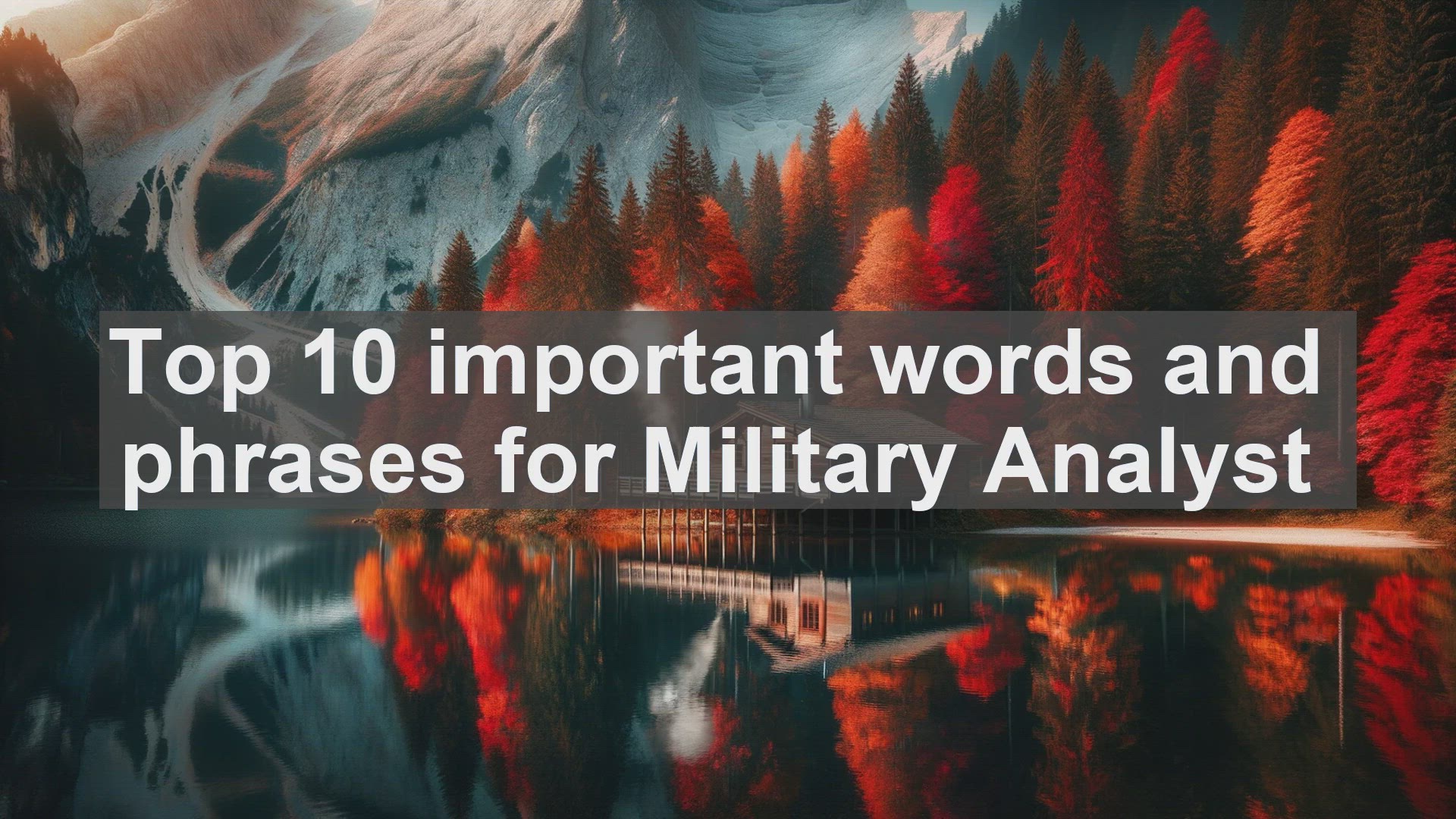 'Video thumbnail for Top 10 important words and phrases for Military Analyst'