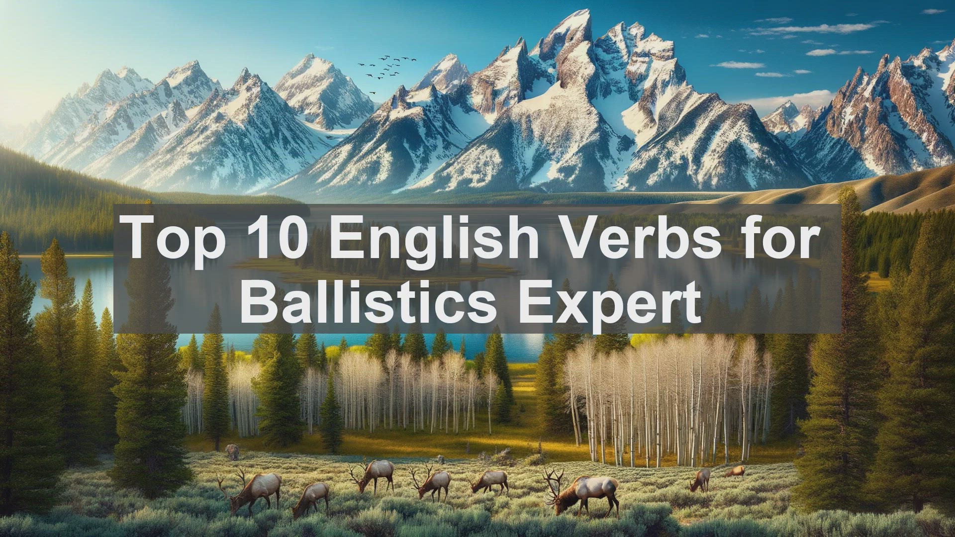 'Video thumbnail for Top 10 English Verbs for Ballistics Expert'