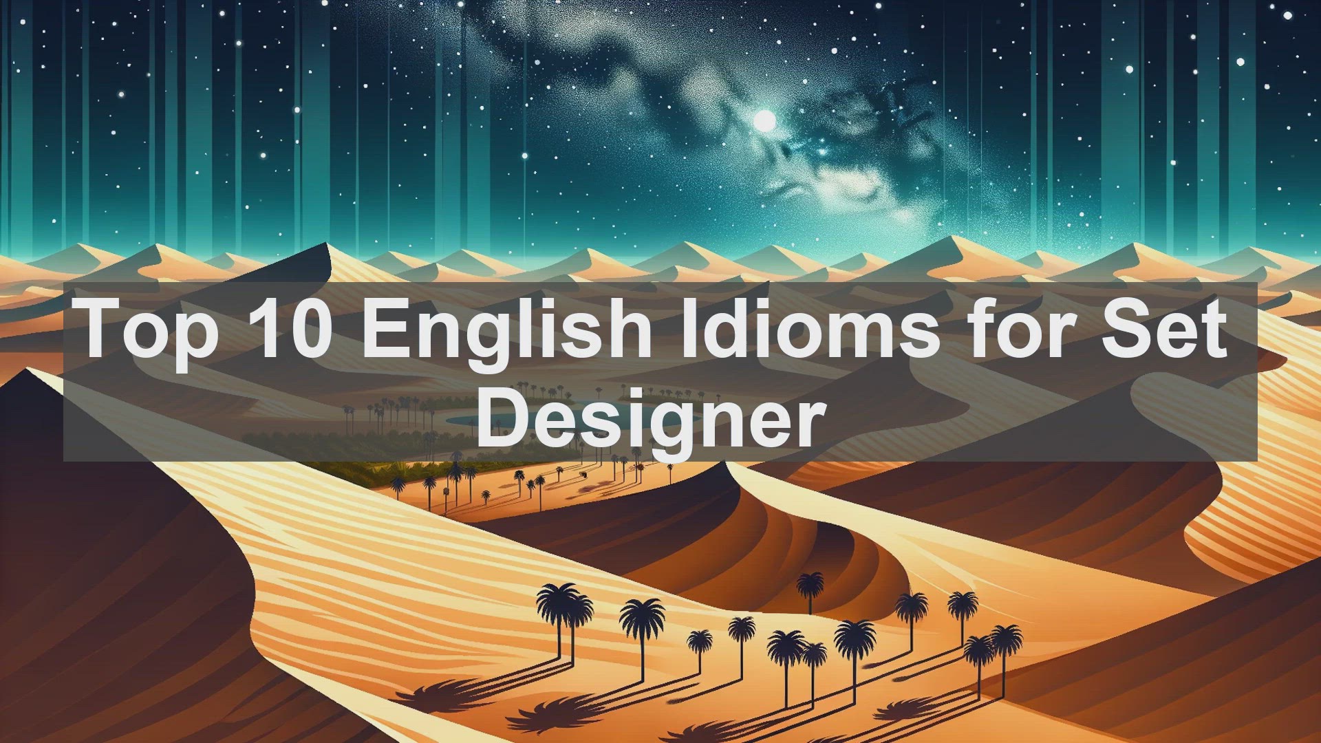 'Video thumbnail for Top 10 English Idioms for Set Designer'