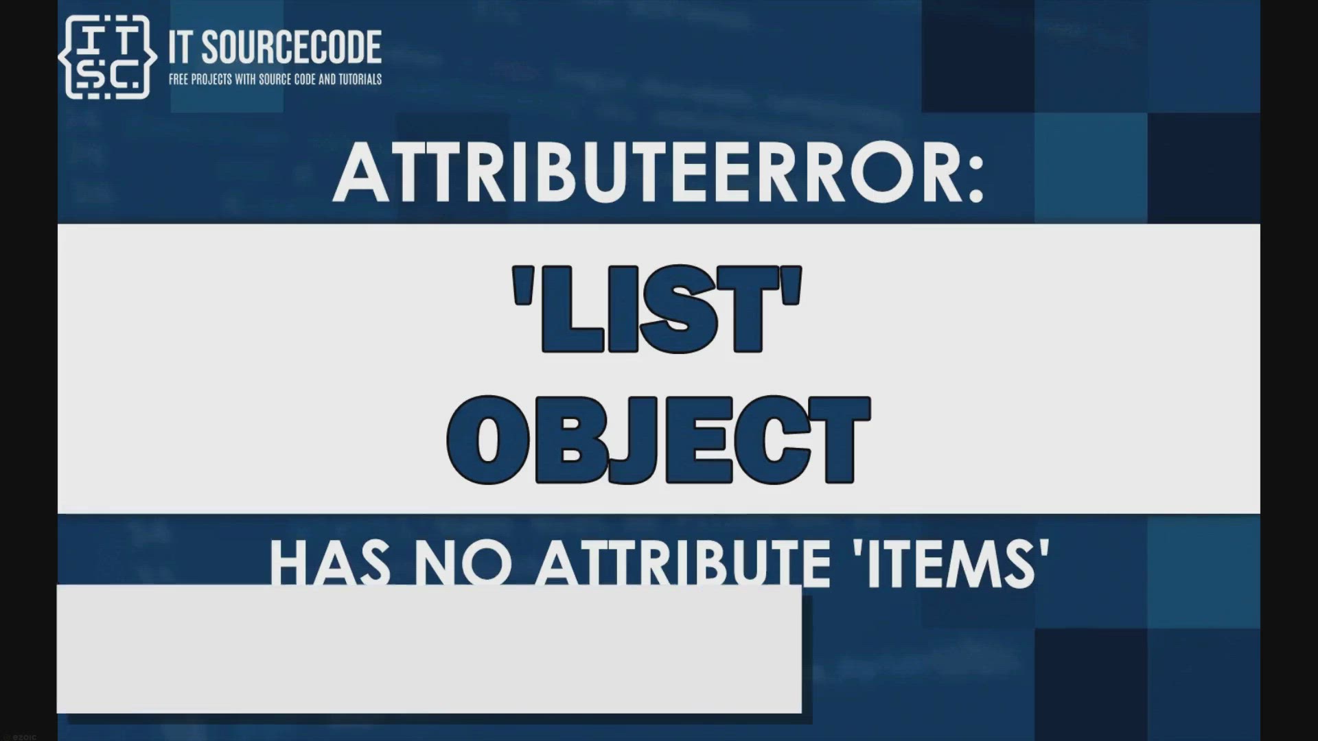 'Video thumbnail for Attributeerror: list object has no attribute items [SOLVED]'