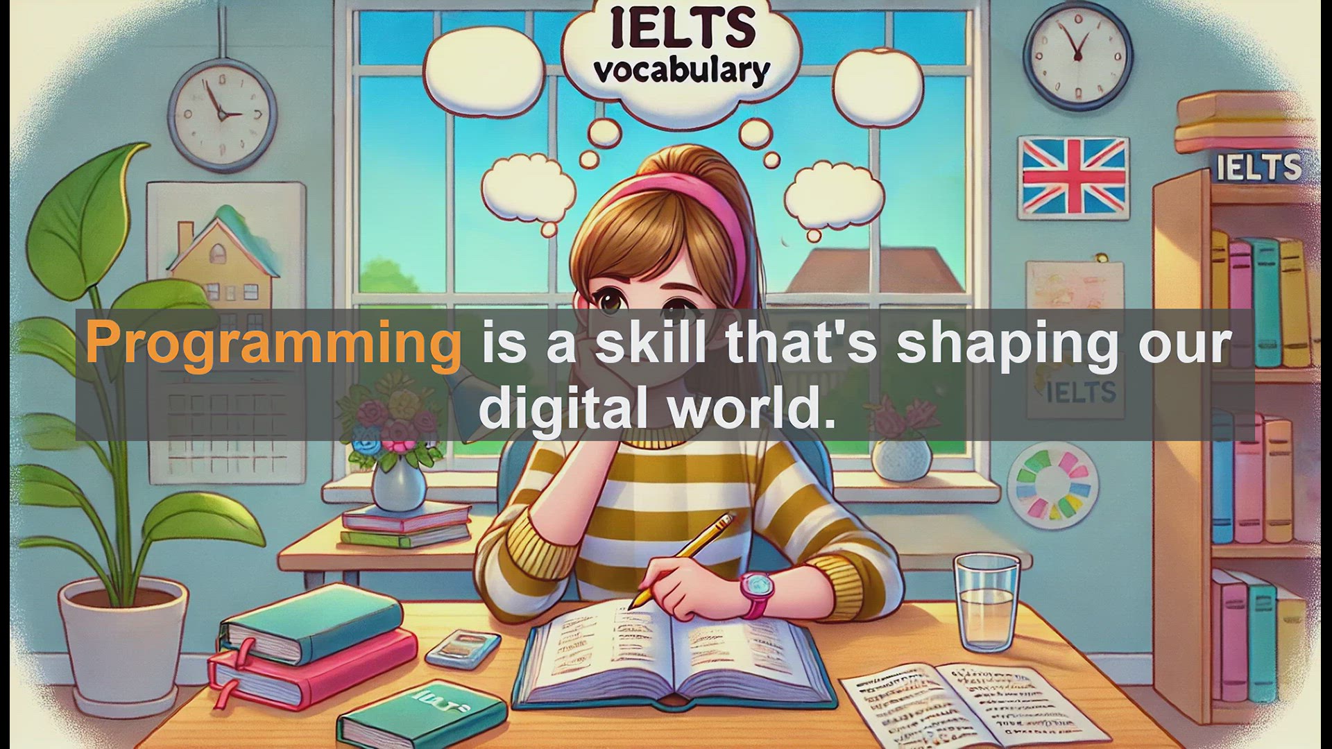 'Video thumbnail for 2500 Must Know IELTS 6.5 Vocabulary - Programming: Key Vocabulary for IELTS and Tech Understanding'