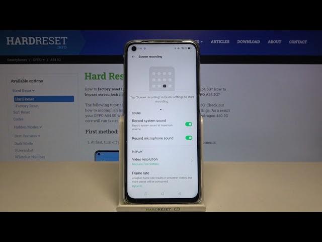 Video thumbnail for How to Change Video Quality on Screen Recorder in OPPO A54 5G – Set Up Screen Recorder