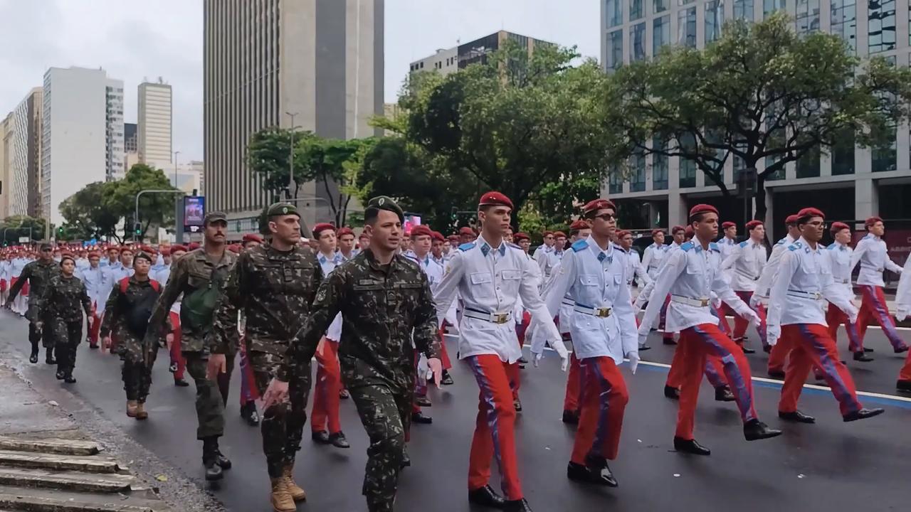 Video thumbnail for Brazil: Rio De Janeiro hosts 'Independence Day' parade on President Vargas Avenue.