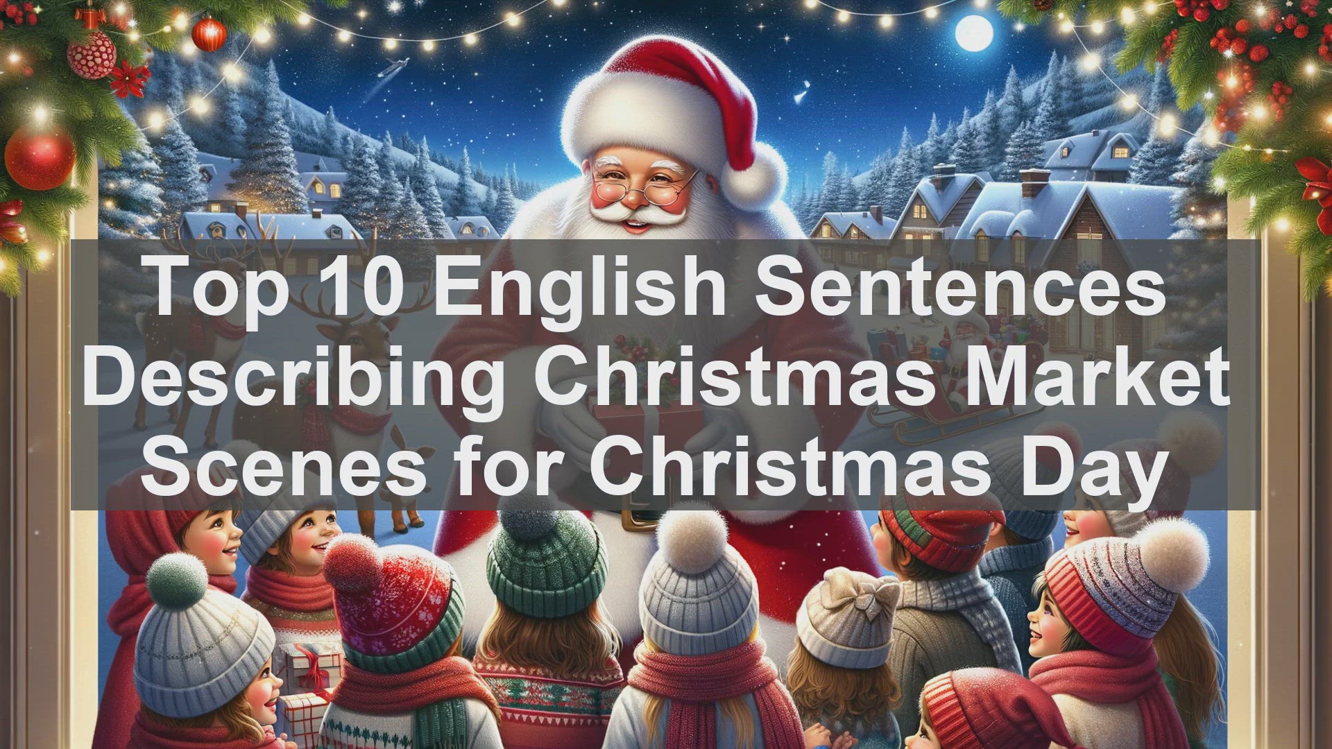 'Video thumbnail for Top 10 English Sentences Describing Christmas Market Scenes for Christmas Day'