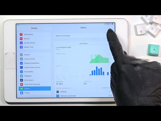 Video thumbnail for How to Show Battery Percentage in iPad Mini 4 – Find Battery Info Option
