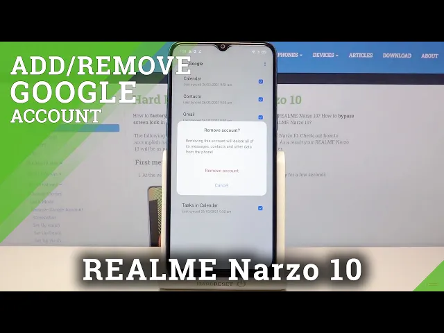 Video thumbnail for Add & Remove Google Account -  REALME Narzo 10