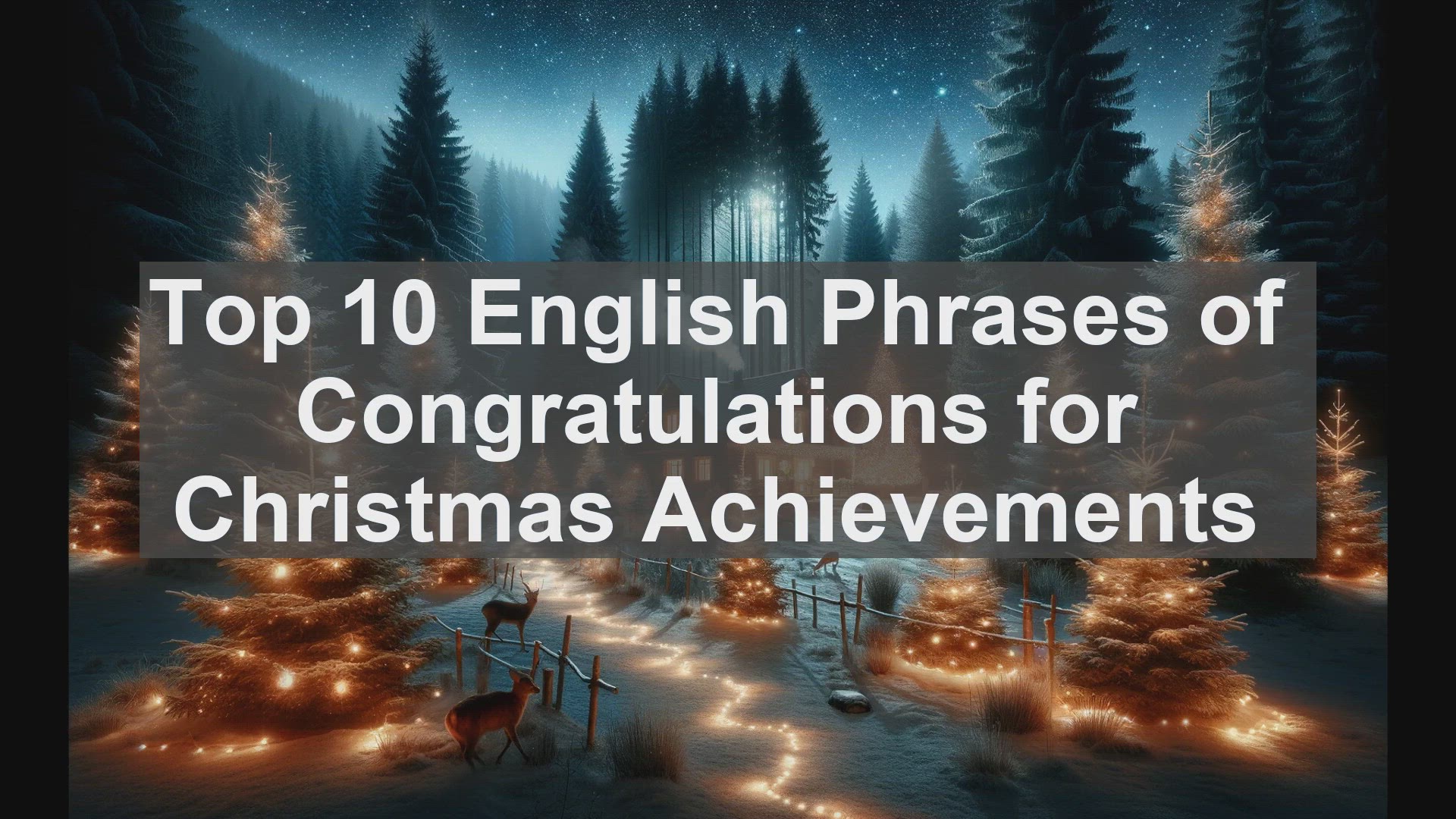 'Video thumbnail for Top 10 English Phrases of Congratulations for Christmas Achievements'