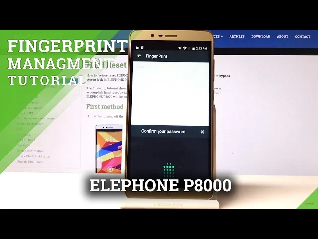 Video thumbnail for Elephone P8000 Add Fingerprint / How to Set Up Screen Lock