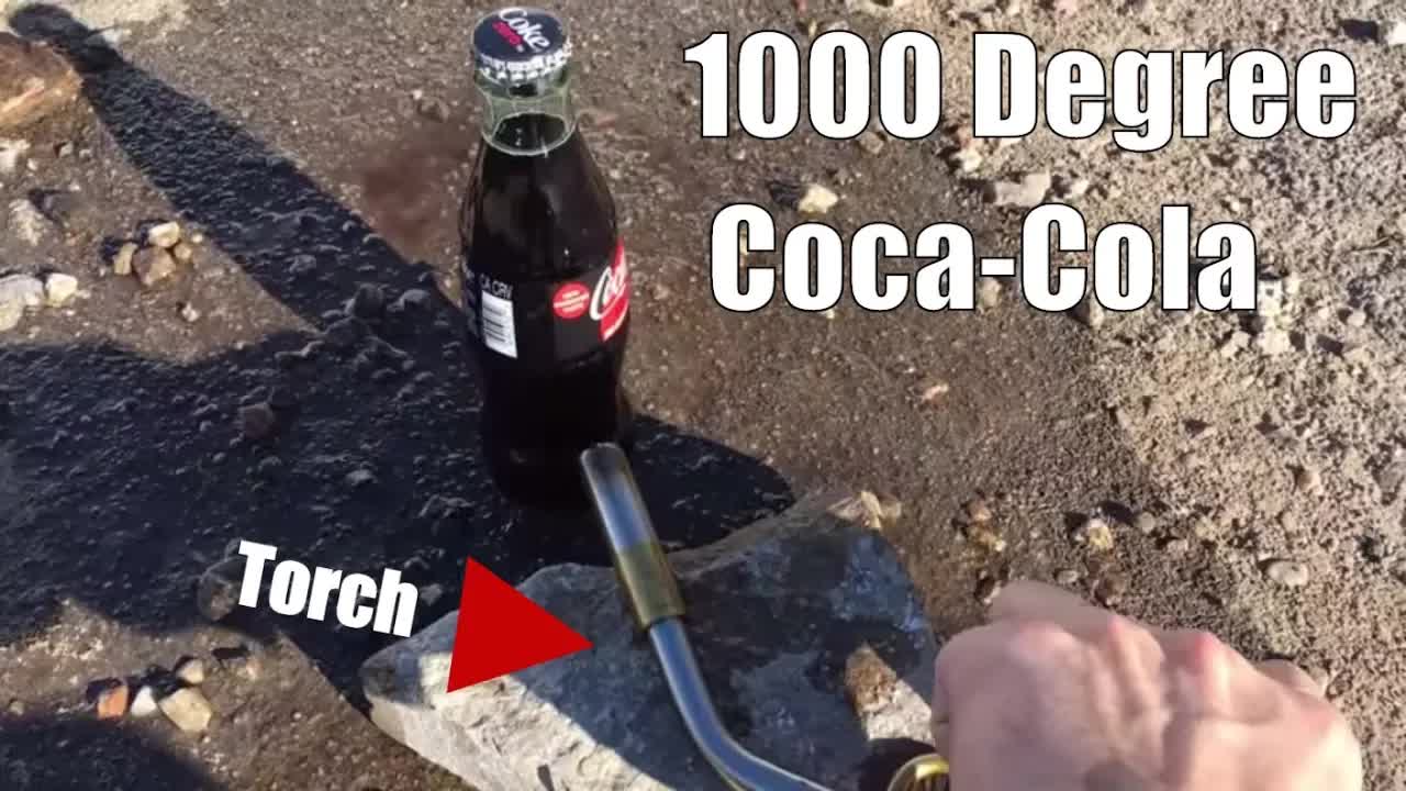 Video thumbnail for 1000 Degree Blowtorch Experiment: Coca-Cola Bottle Meltdown