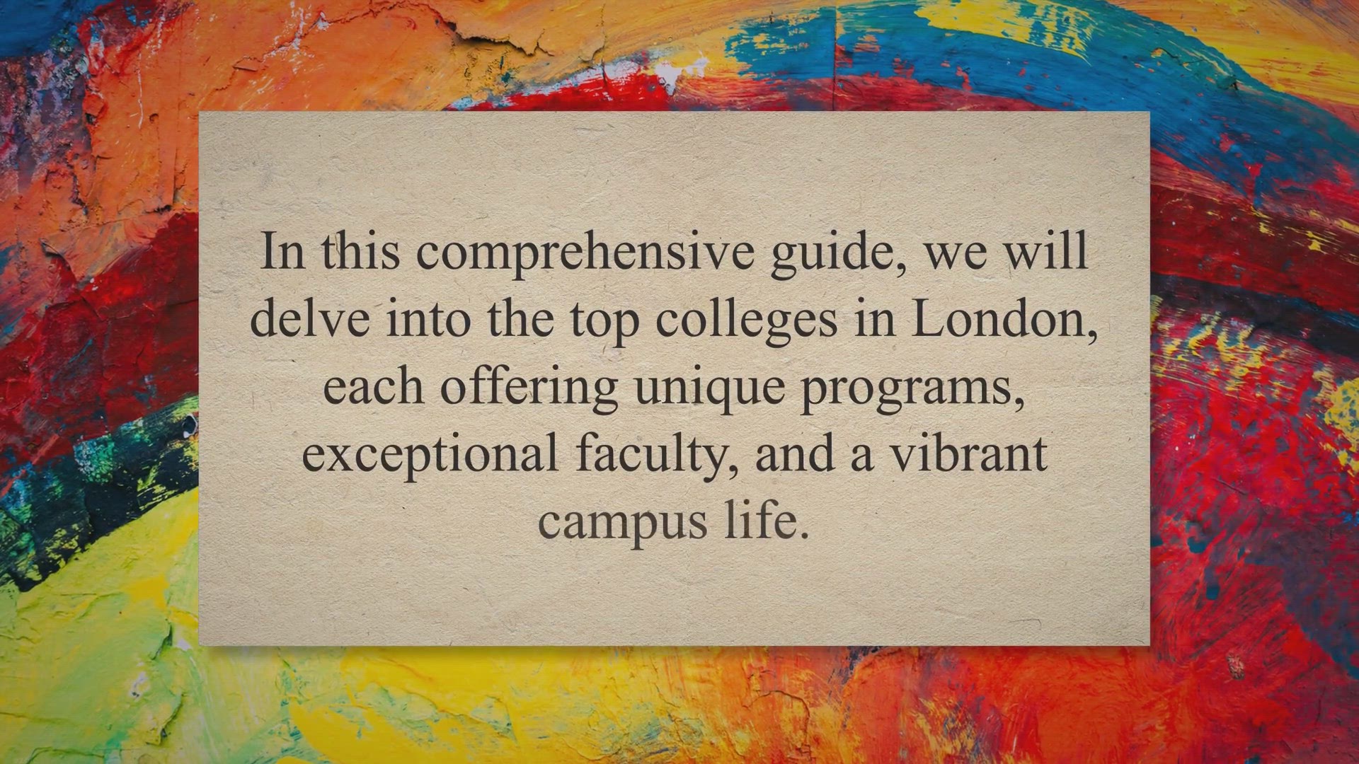 Video thumbnail for Best colleges in London 2023