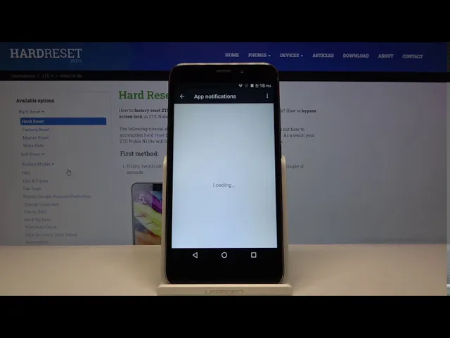 Video thumbnail for How to Find Notifications Settings in ZTE NUBIA N1 LITE – Turn On / Off Notifications