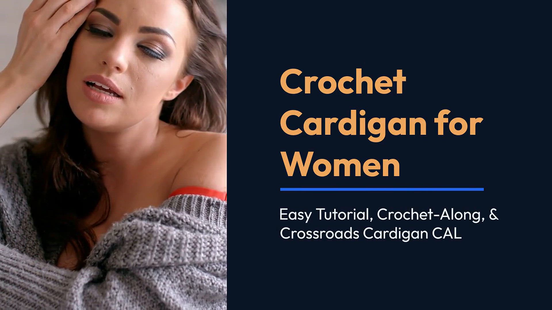 'Video thumbnail for Crochet Cardigan for Women Easy Tutorial, Crochet-Along, & Crossroads Cardigan CAL'